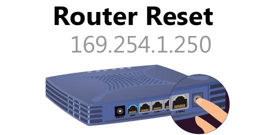Router reset 169.254.1.250
