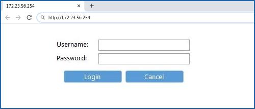 172.23.56.254 password is the default username